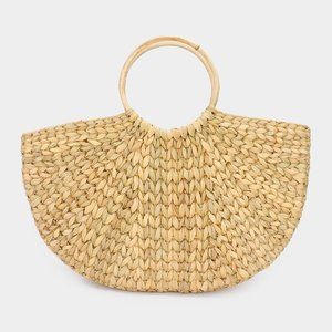 Woven Straw Tote Bag
